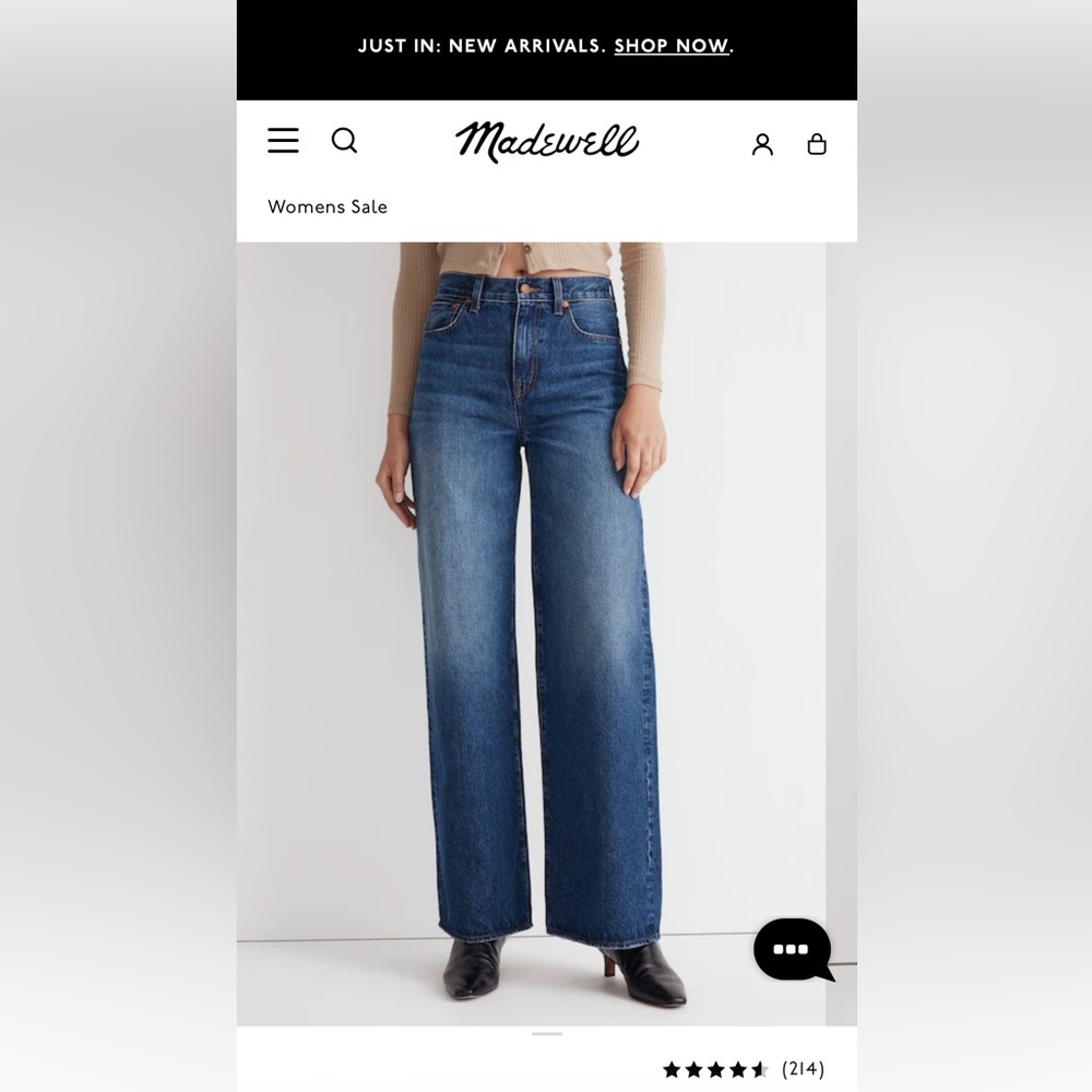 Madewell super-wide leg high rise denim